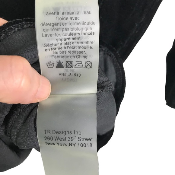 Plenty By Tracy Reese Women's Sexy Blouse Cold Shoulder Black Velvet‎ Sz XS NWT - Picture 12 of 12